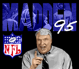Madden NFL '95 (Europe) Title Screen